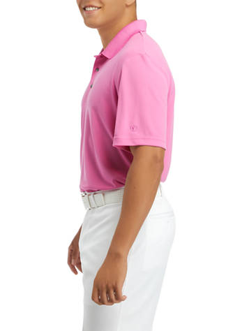  Pro Tour® Short Sleeve Solid Textured Polo Shirt